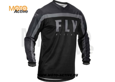 Джерси FLY RACING F-16 2021 черная/серая